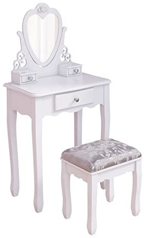 J-Jeffordoutlet Coiffeuse Fille Blanche, 3-8 Ans Coiffeuse Princesse Européenne