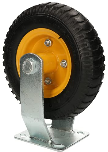 KOTARBAU® Rueda neumática de carretilla 20 x 25 cm, Neumático sobre llanta de acero, Rueda para equipos industriales, carros de transporte, Rueda de repuesto con soporte de metal, Robusta hasta 120 kg