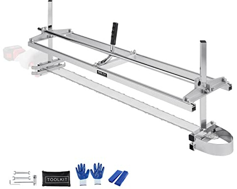 VEVOR Chainsaw Mill, Portable Sawmill 14-48 Guide Bar, Galvanized Steel Chainsaw Planking Mill with 0.2-11.81 Cutting Thickness, Wood Lumber Cross Cutting Saw Mill for Builders and Woodworkers