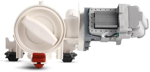NEW 280187 8181684 Front Load Clothes Washer Drain Pump Filter Assembly Compatible with Whirlpool Duet Maytag Epic Kenmore HE Front Load Washers-(Installation instructions included)