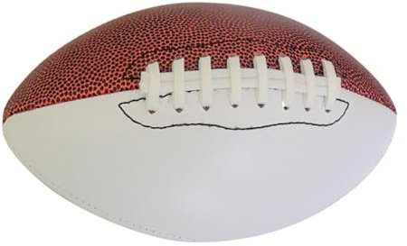 Wilitto Autogramm-Fußball-Rohling, offizielle Größe mit 2 braunen und 2 weißen Feldern, Größe 9, Fußball-Signatur, American Football, individuelle Fußball-Trophäe für die Abschlussunterzeichnun Rug