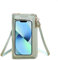 Wisafory Damen Leder Handytasche mit Touchscreen Fenster Handy Umhängetasche Schultertasche Portemonnaie Tragbare Crossbody Bag Durchsichtig Tasche Ledertasche für Frauen Mädchen Grün