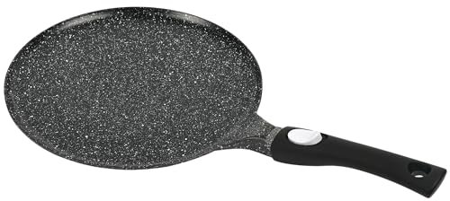 NAPOLEON Imperial Stone Noire - Padella per crêpe, 28 cm, adatta a tutti i piani cottura, anche a induzione, adatta al forno, rivestimento antiaderente simile alla pietra, manico rimovibile