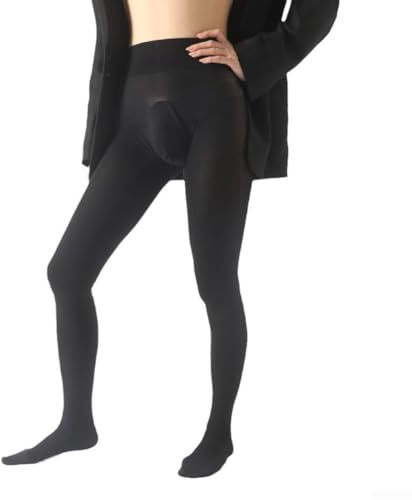 HEIBTENY Collant da uomo caldo strato base, comodo intimo termico perfetto per rilassarsi (uomo guaina chiusa nero)