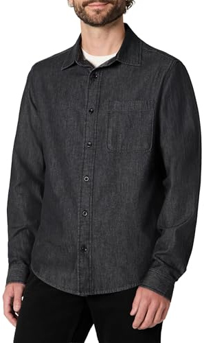 Amazon Essentials Men's Regular-Fit Long-Sleeve Button-Down Denim Jeans Shirt