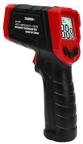 Masyrt Termómetro IR de Pantalla LCD de Alta Precisión para Cocinar, Freír, Cocina, Barbacoa, Carne, Azúcar, Congelador con Gran Pantalla, Medición sin Toque para áreas Peligrosas