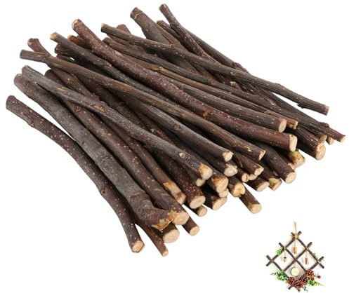 SAFIGLE 40 Pezzi Bastoncini in Legno Naturale per Artigianato e Decorazioni Fai da Te Bastoncini di Legno Resistenti per Lavoretti Presepe e Composizioni Floreali Accessori Creativi per