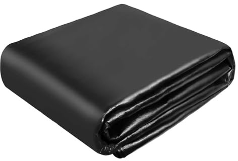 PEHD Pond Liner 1x8m 3x5m 4x6m 4x10m 5x10m 7x12m - Waterproof Rubber Membrane for Outdoor Ponds Waterfalls Aquaponics & Retention Basins (5x5m)