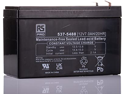 RS PRO Abgedichteter Bleiakku, 12V / 7Ah, T1-Anschluss, 151 x 65 x 93.5mm