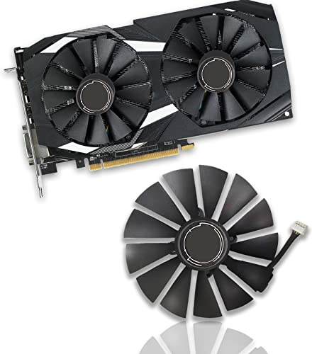 Dotodo Lüfter PLD10010S12H für ASUS ROG STRIX Dual RX 470 570 für AMD RX470 RX570 Gaming Grafikkarte Lüfter (einzeln)