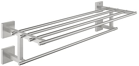 GROHE Start Cube - Multi- Handtuchhalter (Stichmaß: 558 mm, verdeckte Befestigung, Material: Metall), supersteel, 41099DC0
