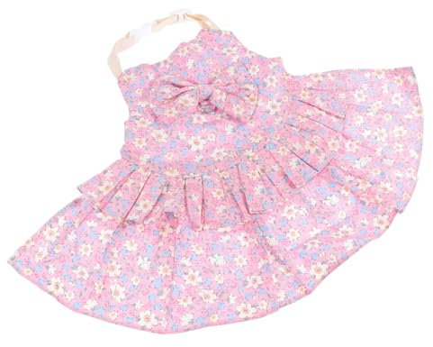 HAPINARY 1satz Kaninchenkleidung Mit Leine Verstellbares Atmungsaktives Geschirr Für Kleine Haustiere Trendiges Design Zartem Floral-Muster Für Sichere Mit Ihrem Liebling