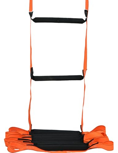 9.8ft Fire Escape Ladder - Emergency Safety Rope Ladder for Windows, Balconies, Treehouses - Reusable & Easy to Deploy
