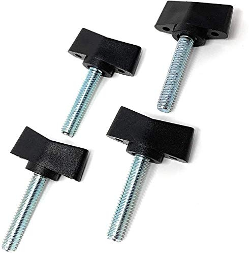 Design61 4x Flügelschraube Kunststoff mit Gewindebolzen Stahl M5 x 15 mm