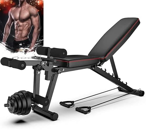 WOERD Banc De Musculation Pliable Multifonction Sit-up Fitness avec 6 Positions Dorsales, Exercice De Musculation Pliant Banc D’entraînement, Jusqu'à 280 Kg