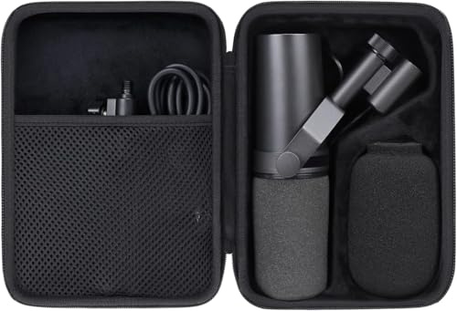 Aenllosi Hard Carrying Case for Shure Microphone SM7dB/SM7B/MV7/MV7X,Only Case (Black)