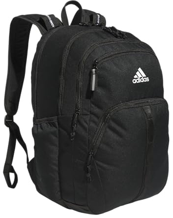 adidas Prime Backpack for Work, Travel Bag for Women and Men with Padded Compartment for Laptop, Black/White/2, One Size, Prime Backpack for Work, Travel Bag for Women and Men With Padded Compartment