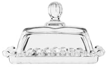 PEPAXON Klar Butterdose aus Glas mit Deckel Butterbehälter | Transparenter