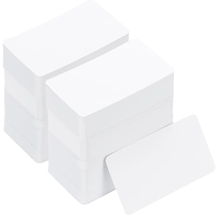 PATIKIL 8,9 cm x 5 cm tomma visitkort i papper, 600 st små tomma kort kartong anteckningskort hantverk papperskort för namn spel minne affärer, vit