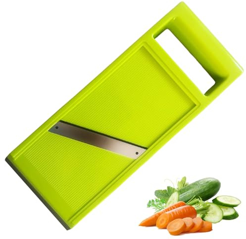 Manual Vegetable Slicer - Stainless Steel Adjustable Cucumber Carrot Potato Cheese Slicer, Kitchen Tool for Healthy Cooking