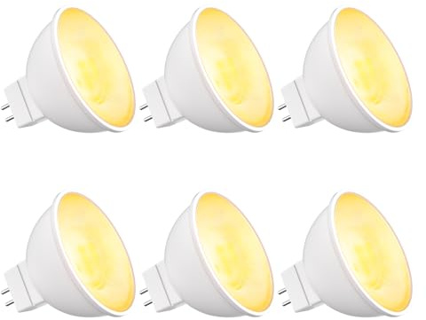 Makergroup MR16 LED Bulb, Outdoor Landscape MR16 Light Bulbs, 5W Gu5.3 Bi-pin Base 12V Low Voltage LED Spotlights Warm White 2700K for Landscape Lighting Garden Yard Lights 6-Pack
