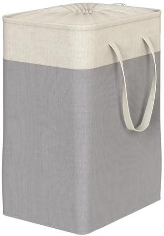 RETSAMV Faltbarer Wäschekorb 100L mit Griffen & Kordelzug, Große Wäschebox und Faltbare Wäschekörbe, Aufbewahrungskorb für Kleidung, Spielzeug, Badezimmer & Wohnzimmer (75L)