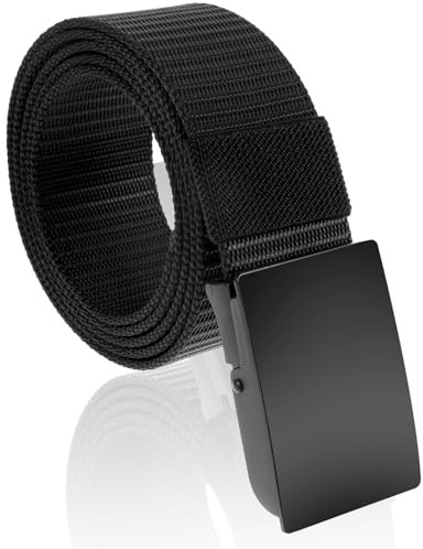 Bremorou Nylon Golf Belt for Boys and Girls, Kids Belt for Boys age 8-10 with Metal Buckle Youth Nylon Work Belts for Men, Adjustable No Holes Canvas Fabric Belts for Jeans Sports Ages 7-12