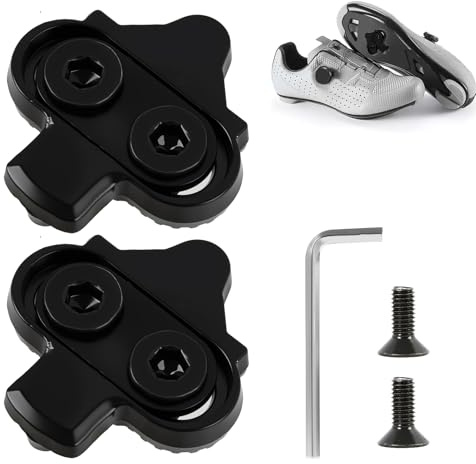 Plaques de chaussures de vélo, compatibles avec Shimano SPD SH51, avec plaques antidérapantes SPD, conviennent pour les chaussures de vélo de montagne, avec clé, fixation à 2 trous