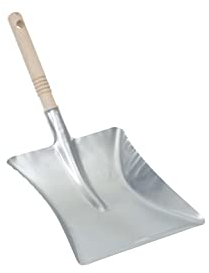 Novaliv Kehrschaufel Metall Verzinkt Holzgriff Schaufel Blechschaufel Sandschaufel Ascheschaufel Ofenschaufel (Kehrblech verzinkt, 1)