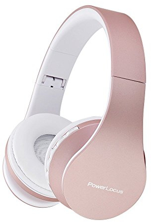 PowerLocus Auriculares Inalámbricos Bluetooth, Auriculares Bluetooth Diadema, Cascos Bluetooth con Micrófono, Hi-Fi Stereo Sonido, Graves Profundos, Audifonos Plegables para iPhone/Android/PC/Viajes