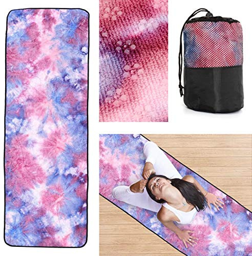 ZenYogaWedge Tapis de yoga antidérapant à séchage rapide absorbant la sueur Couverture confortable pour yoga pilates entraînement méditation Multicolore, violet