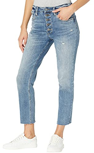 KUT from the Kloth Rachael High-Rise Fab Ab Mom Jeans - Jeans for Women - Lightweight - Cotton Blend Fabric High-Rise Fab Ab Mom Jeans Imagined 14 One Size