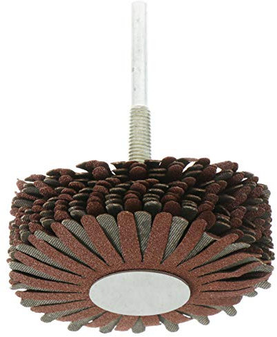 TEHAUX Flap Wheel Sander, 1pc Sandpaper with handle abrasive nylon wheel brush wood grinding disc Sanding Head Buffing Sanding Flap metal rod for Drill Rotary Tool Polishing Grinding