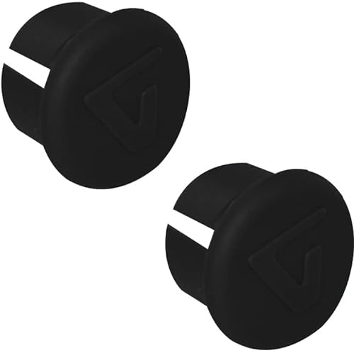 cyclingcolors 2x fahrrad lenkerstopfen kunststoff endkappen rennrad vintage (Schwarz)