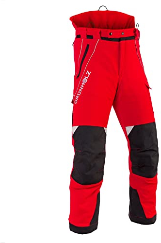 Grünholz Pro³air Schnittschutzhose, Schnittschutzklasse 1 (20 m/s), Gr. 106, rot