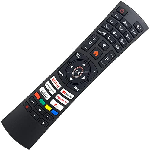 Original Replacement TV Remote Control for Bush RC4591P Compatible with LED QLED Smart TV DLED40FHDS QLED50UHDS QLED55UHDS QLED43UHDS QLED70UHDS ELED32FHDSDVD QLED65UHDS