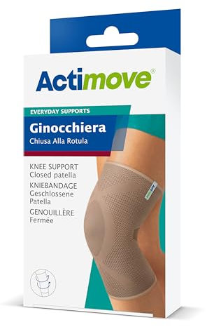 Actimove Everyday Supports Ginocchiera Chiusa alla Rotula – Aiuta ad alleviare il dolore e il gonfiore - Per il dolore cronico al ginocchio e le lesioni - Da indossare a sinistra/destra - Beige, XL