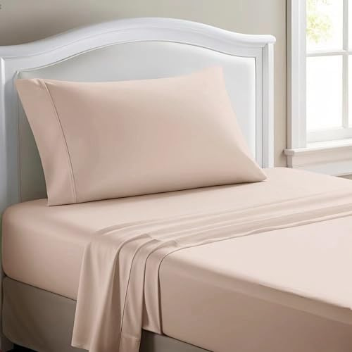 ONIROS Home Juego Sabanas 90x190 / 200 de Lujo Incluye 1 Fundas Almohadas 75x50, Sabana Bajera 90x190 Ajustable y Sabana Encimera | Bed Sheets Sabanas Cama 90 de Microfibra (Ropa de Cama, Café)