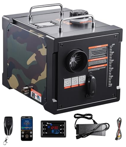 VEVOR Chauffage Diesel 8 kW DC 12 V/24 V, Réchauffeur d'Air Diesel Tout-en-Un Portable, avec Contrôle par Application Bluetooth, Télécommande et Écran LCD, Réservoir 7 L, pour Camion Camping-car