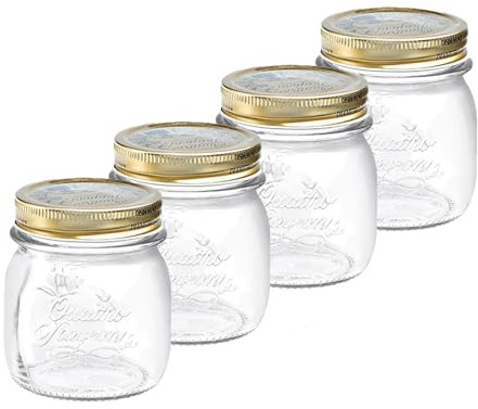 Bormioli Quattro STAGIONI-15CL 357760-CBB Set of 4 Airtight Jars Transparent