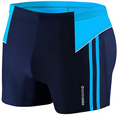 sesto senso Maillot de Bain Homme Boxer Trunks Shorts Pantalon Slips Natation de Sport BD 384 4XL Bleu