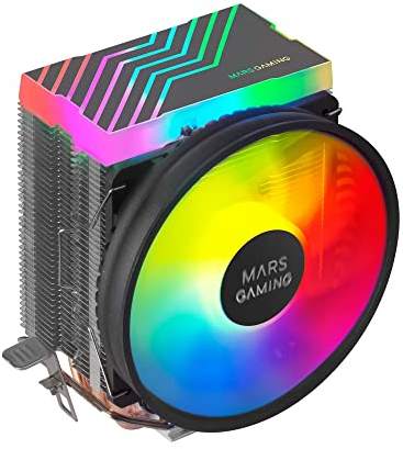 Mars Gaming MCPU33, Dual FRGB CPU Kühlkörper, 3 Heatpipes HCT, TDP 140W, Ultra-quiet PWM 11cm Lüfter