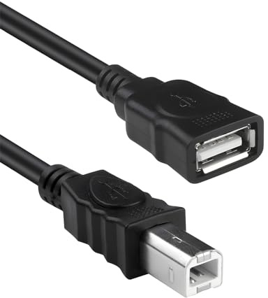 ROÉKO USB Printer Cable,USB 2.0 Adapter (1.8M) Type A Female to USB B Cables Extender Connector Converter Universal for Printer Scanners