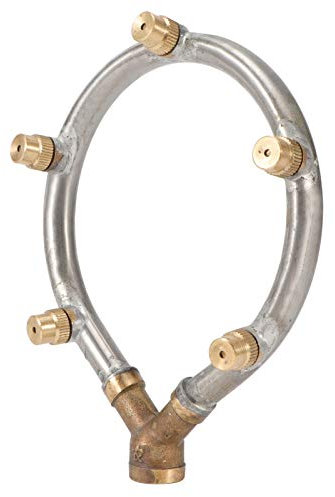 Irrigatore Circolare Regolabile con Nebulizzazione per Irrigazione con 5 Ugelli, in Acciaio Inossidabile per Irrigazione da Giardino, Adatto per L'agricoltura e il Controllo dei