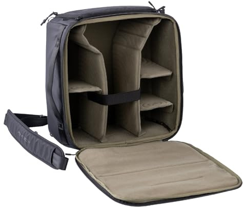 PGYTECH Kamera-insatsväska, vadderad väska med sidoåtkomst, svart, M, OnePro insert Bag | Linsväska, anpassningsbara skiljeväggar, avtagbar axelrem, snabb sidoåtkomst, stänksäker