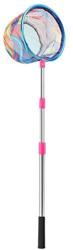 Filets De Pêche pour - Épuisette à Grenouille Télescopique | Manche Antidérapant pour Idéal Jeux Extérieurs Piscine Camping d'Été