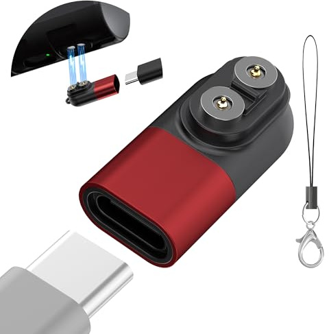 Ermorgen Laddningsadapter Typ C Kompatibel med LEDLENSER P&H Modelladapter, Magnetisk Laddare Passar Olika Ficklampor Och Pannlampor Inklusive P7R Core, H7R Core, H19R Signature, P18R - Röd
