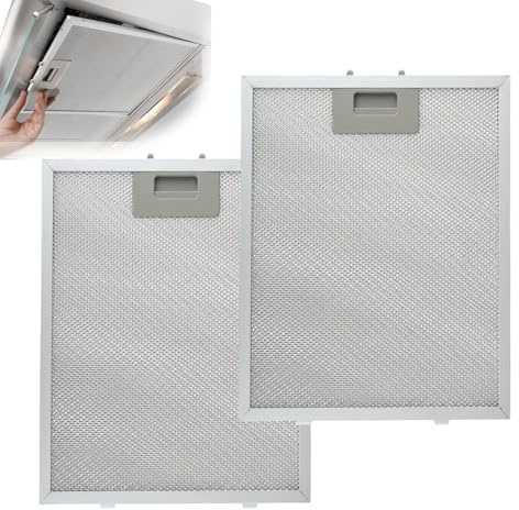 2 Pièces Filtre Hotte Aspirante, Filtre En Aluminium, Filtre Anti-Graisse Lavable, Filtre à Graisse Métallique Pour Hottes Aspirantes De Nombreuses Grandes Marques (320x260mm)