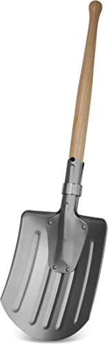 Aluminium Schneeschaufel, 2-TLG. zerlegbar mit Holzgriff, Gesamtlänge: 74 cm