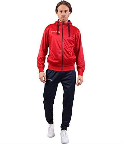 Givova Unisex Tuta King In Polarfleece (Sorrento) Jumpsuit, Rouge/bleu, M